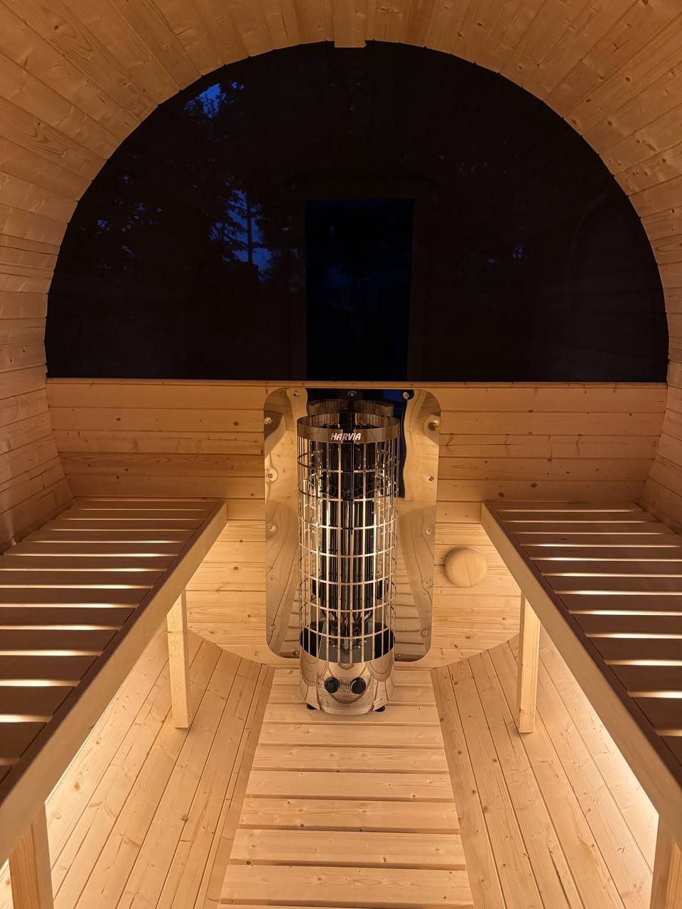 Steam & Oak Gas Barrel Sauna 2.4m with Porch (Electric or Wood-Fired) - SGP Garden Ltd