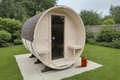 Steam & Oak Gas Barrel Sauna 2.4m with Porch (Electric or Wood-Fired) - SGP Garden Ltd