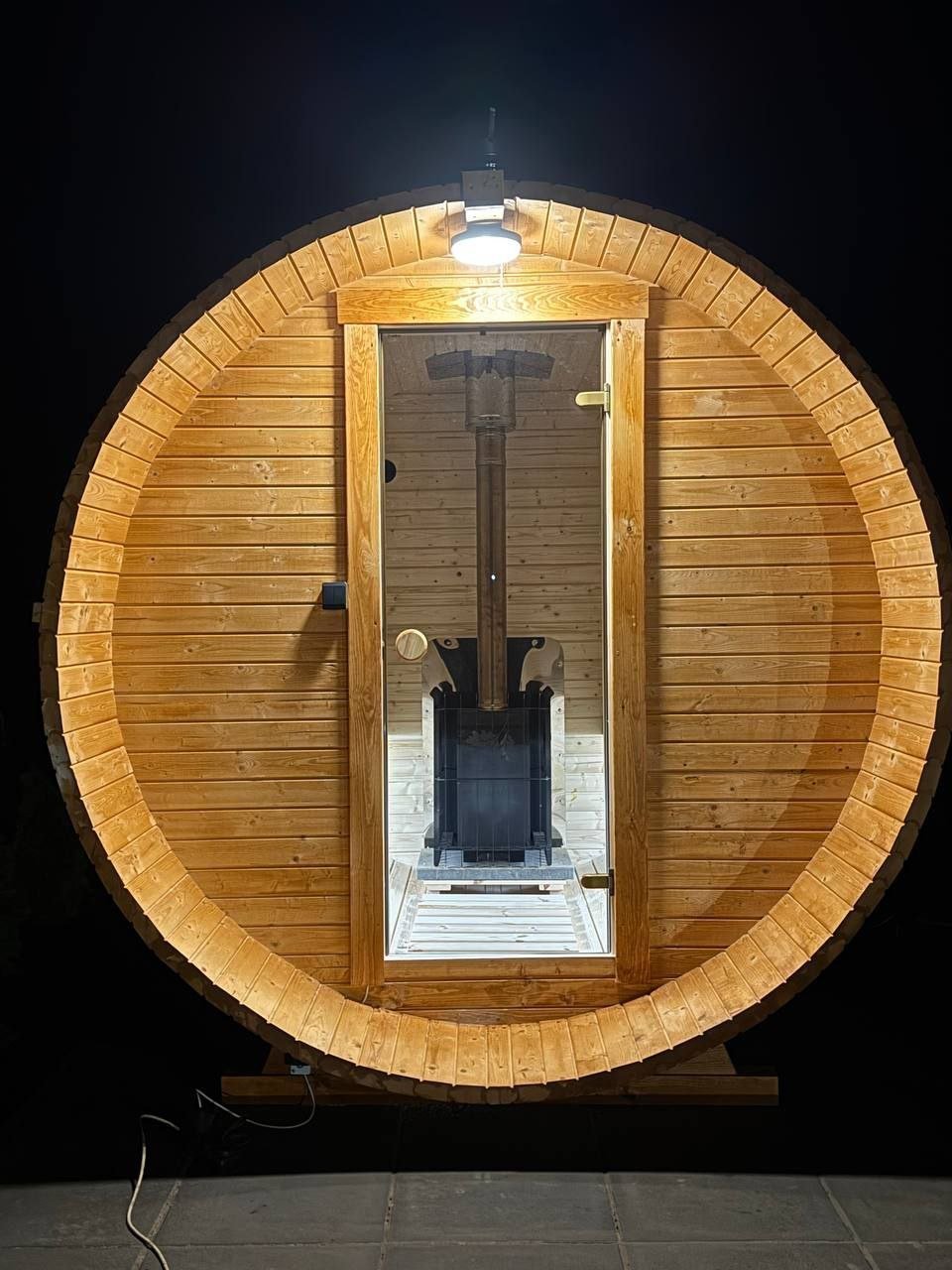 Steam & Oak Gas Barrel Sauna 3m Canopy + Anteroom (Electric or Wood-Fired) - SGP Garden Ltd