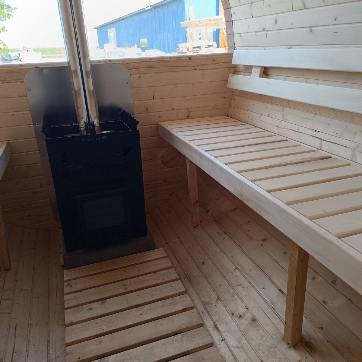 Steam & Oak Gas Barrel Sauna 3m Canopy + Anteroom (Electric or Wood-Fired) - SGP Garden Ltd