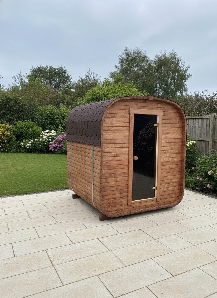 Steam & Oak Gas Cube Sauna 1.8m (Electric Option) - SGP Garden Ltd