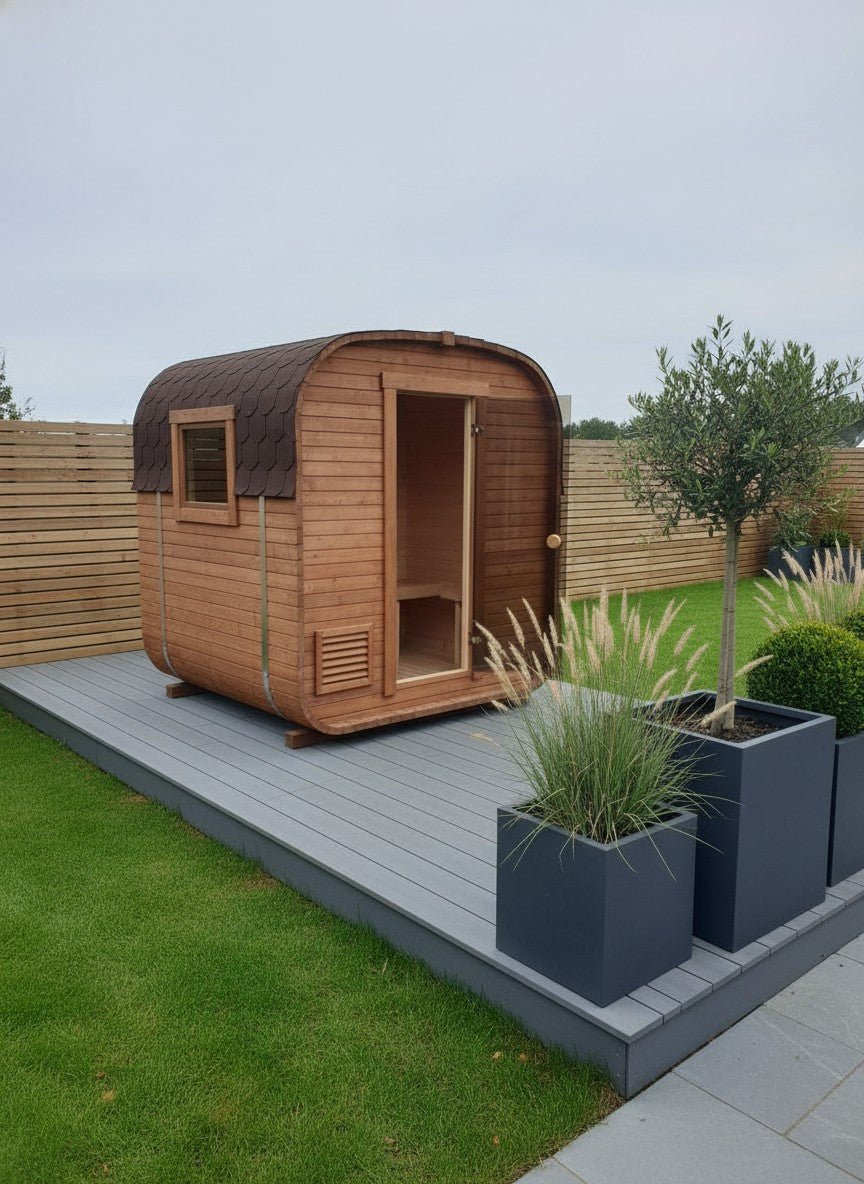 Steam & Oak Gas Cube Sauna 1.8m (Electric Option) - SGP Garden Ltd