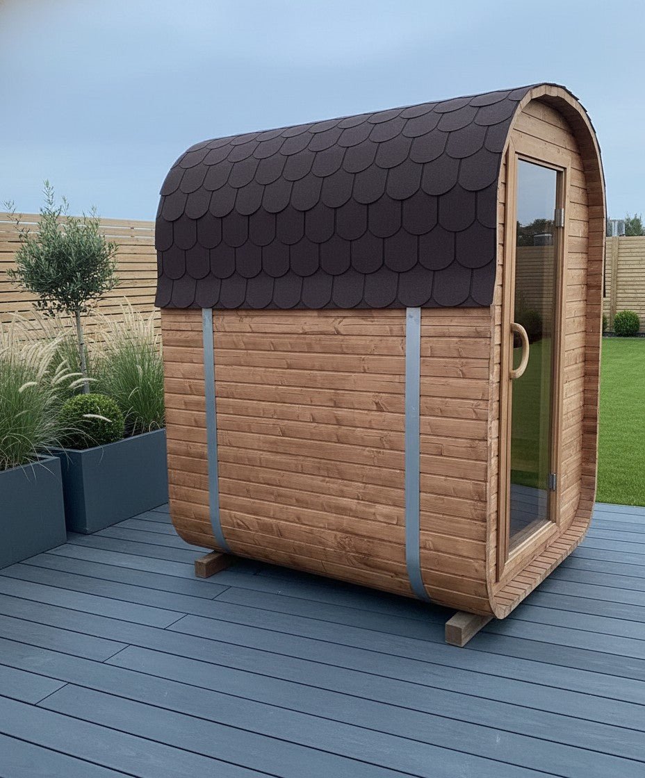 Steam & Oak Gas Cube Sauna 1.8m (Electric Option) - SGP Garden Ltd