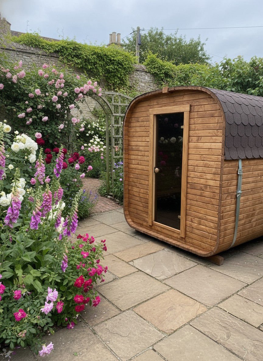 Steam & Oak Gas Cube Sauna 1.8m (Electric Option) - SGP Garden Ltd