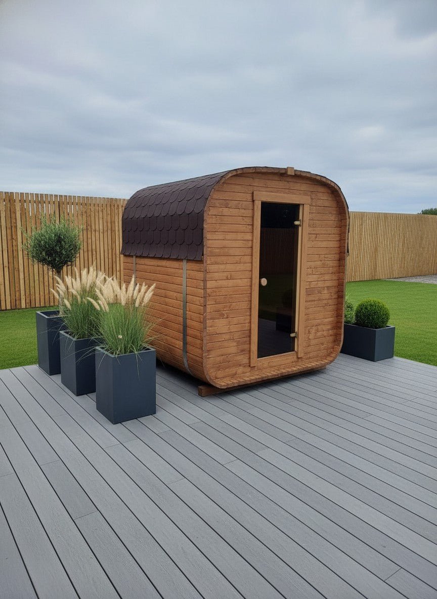 Steam & Oak Gas Cube Sauna 1.8m (Electric Option) - SGP Garden Ltd