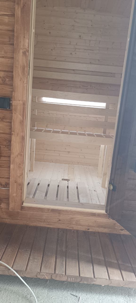 Steam & Oak Gas Cube Sauna 2.4m with Porch (Electric or Wood-Fired) - SGP Garden Ltd