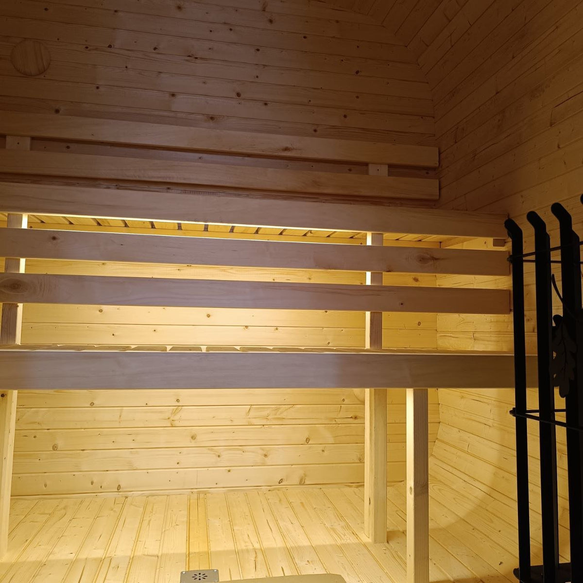 Steam & Oak Gas Cube Sauna 3.4m Premium L-Bench (Electric or Wood-Fired) - SGP Garden Ltd