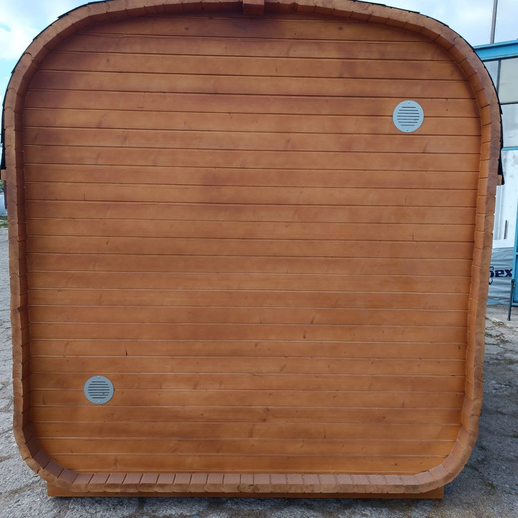 Steam & Oak Gas Cube Sauna 3.4m Premium L-Bench (Electric or Wood-Fired) - SGP Garden Ltd