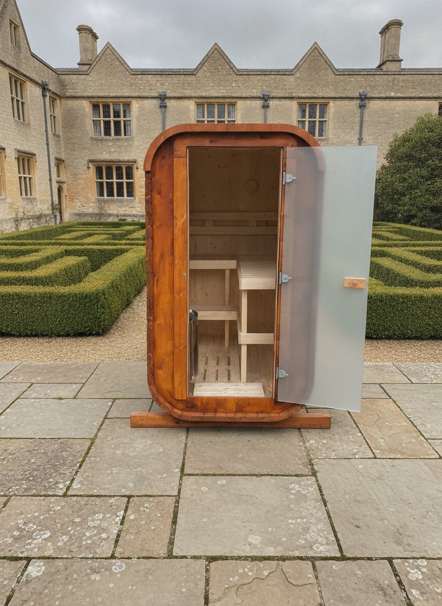 Steam & Oak Gas Sauna Pod 2.4m (Electric Option) - SGP Garden Ltd