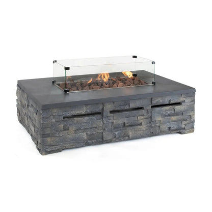 Stone Fire Pit Coffee Table 132 x 85cm - SGP Garden Ltd