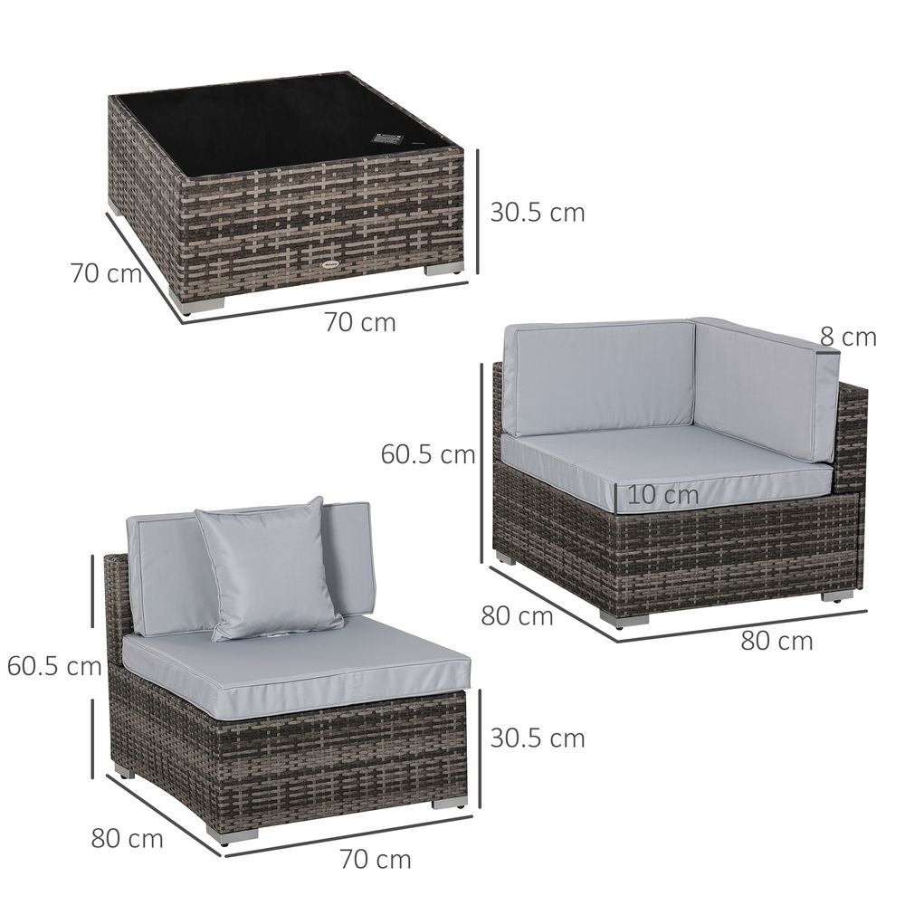 Stylish 7PC Rattan Sofa Set - Modern & Durable Outdoor Furniture with Coffee Table - Shop Now! - SGP Garden Ltd