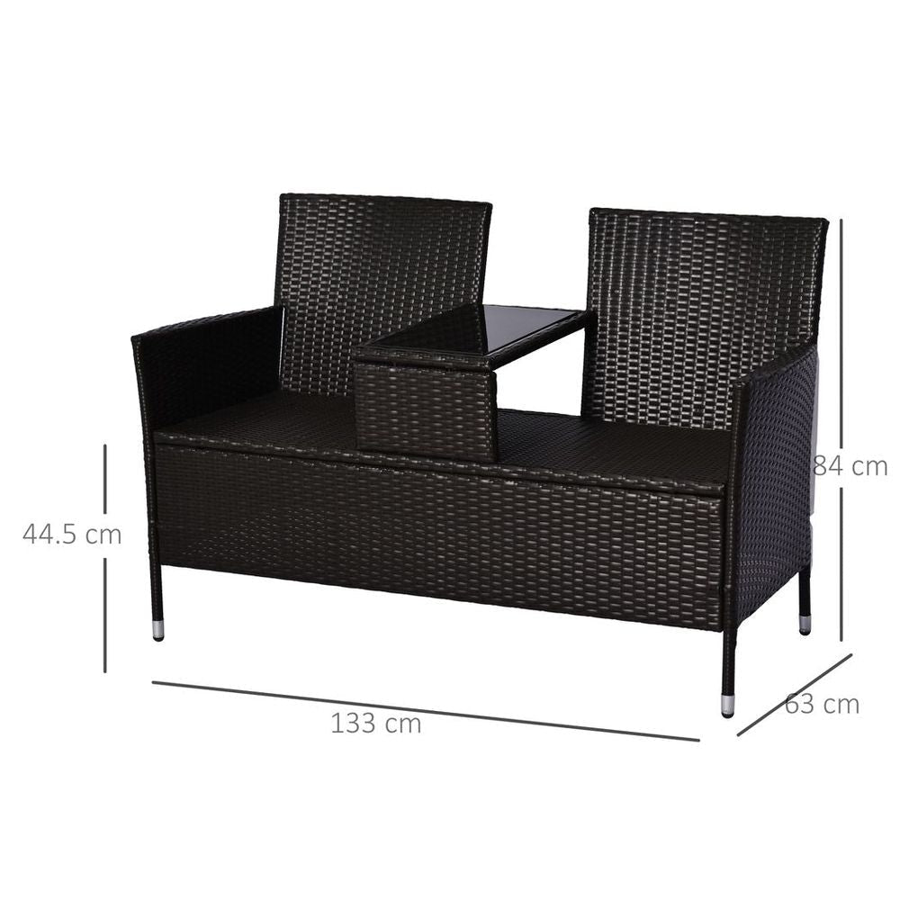 Stylish Double Rattan Sun Lounger - Yard, Patio, Deck & Garden Suitability - Comfortable Cushions - SGP Garden Ltd