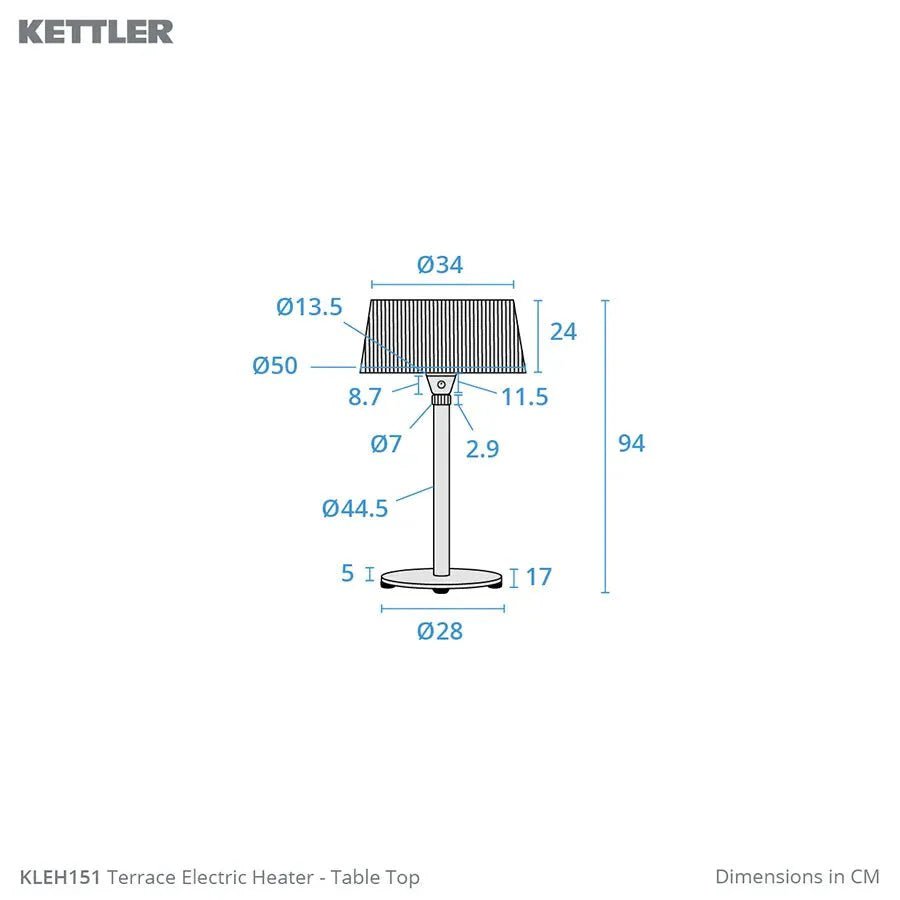 Terrace Electric Heater - Table Top - SGP Garden Ltd
