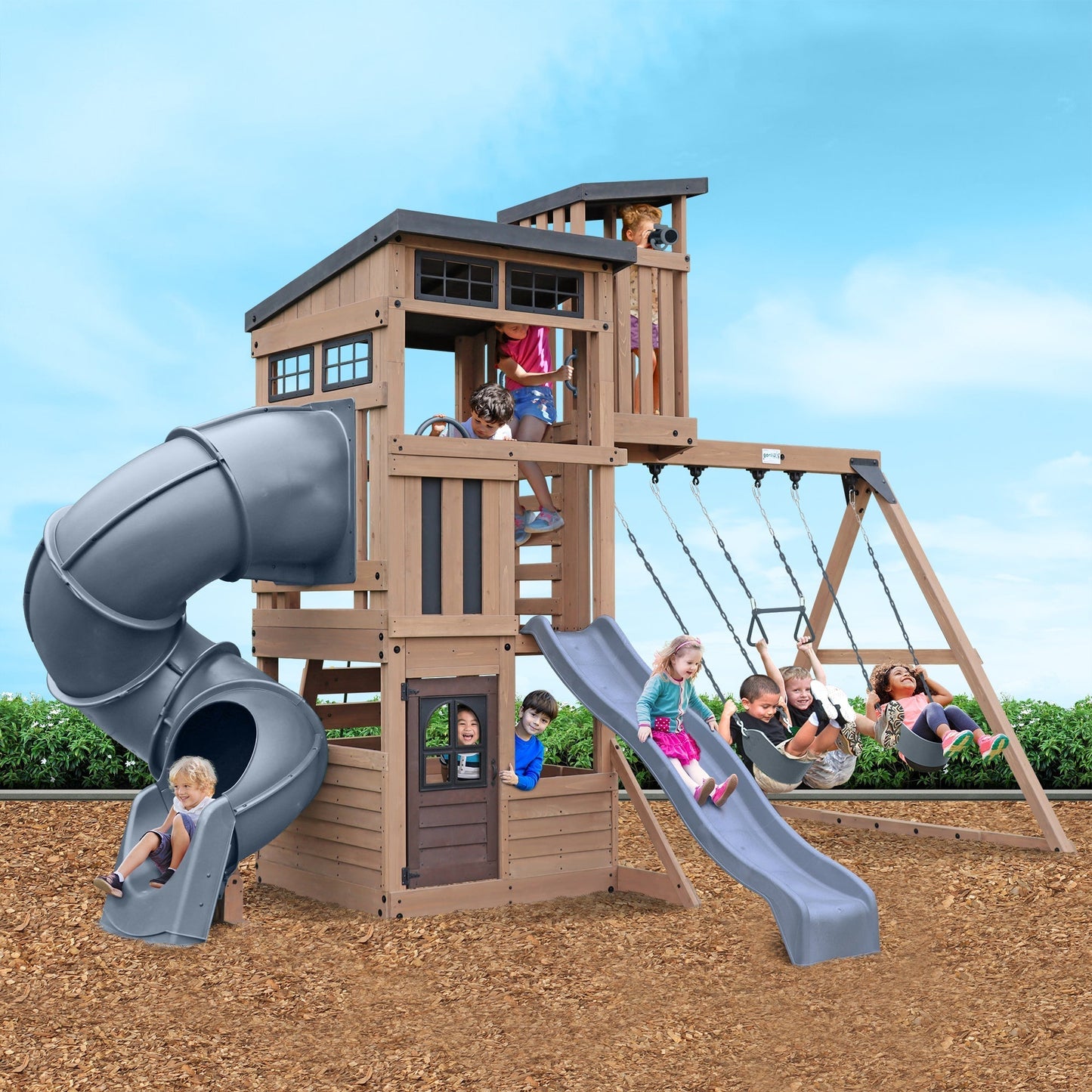 The Skyline Lookout Wooden Climbing Frame - SGP Garden Ltd