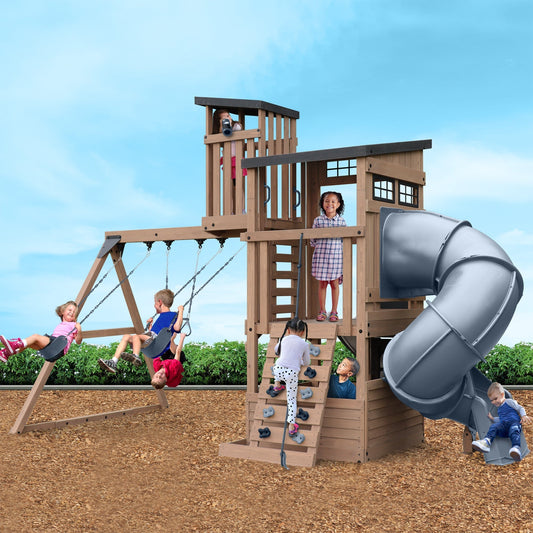 The Skyline Lookout Wooden Climbing Frame - SGP Garden Ltd