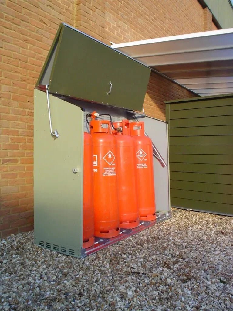 Trimetals Senturion 4 × 47kg LPG Bottle Store - SGP Garden Ltd