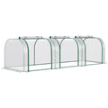 Tunnel Greenhouse Steel Frame Garden w/ Zipped Doors-Protect Crops & Nurture Plants - SGP Garden Ltd