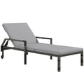 Ultimate All-Day Rattan Chaise Lounger w/ Adjustable Backrest & Wheels - Premium Quality - SGP Garden Ltd