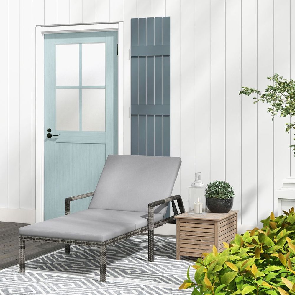 Ultimate All-Day Rattan Chaise Lounger w/ Adjustable Backrest & Wheels - Premium Quality - SGP Garden Ltd