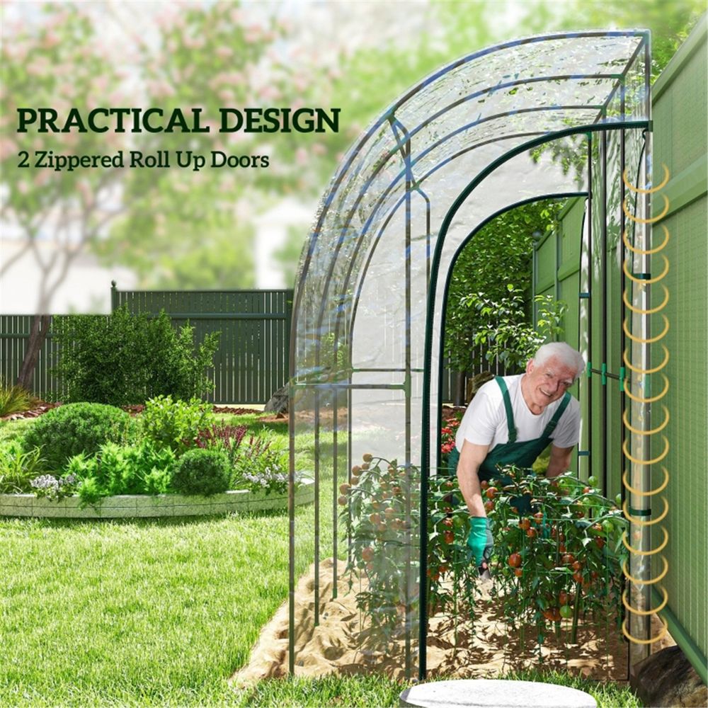 Walk-In Lean to Wall Tunnel Greenhouse - SGP Garden Ltd