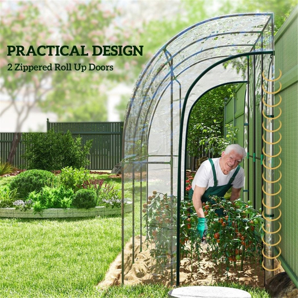 Walk-In Lean to Wall Tunnel Greenhouse - SGP Garden Ltd