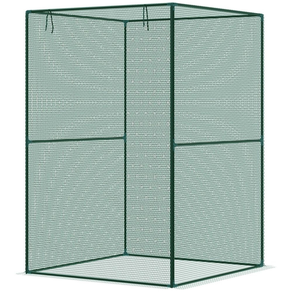 Walk-in Mini Greenhouse - Crop Cage Dark Green 47.25" W x 47.25" D x 70.75" H - SGP Garden Ltd