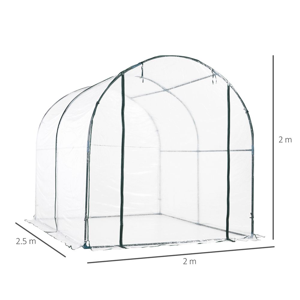 Walk-in Transparent Greenhouse, Steel Frame - Extend Growing Season, Durable PVC, Stable Structure - SGP Garden Ltd