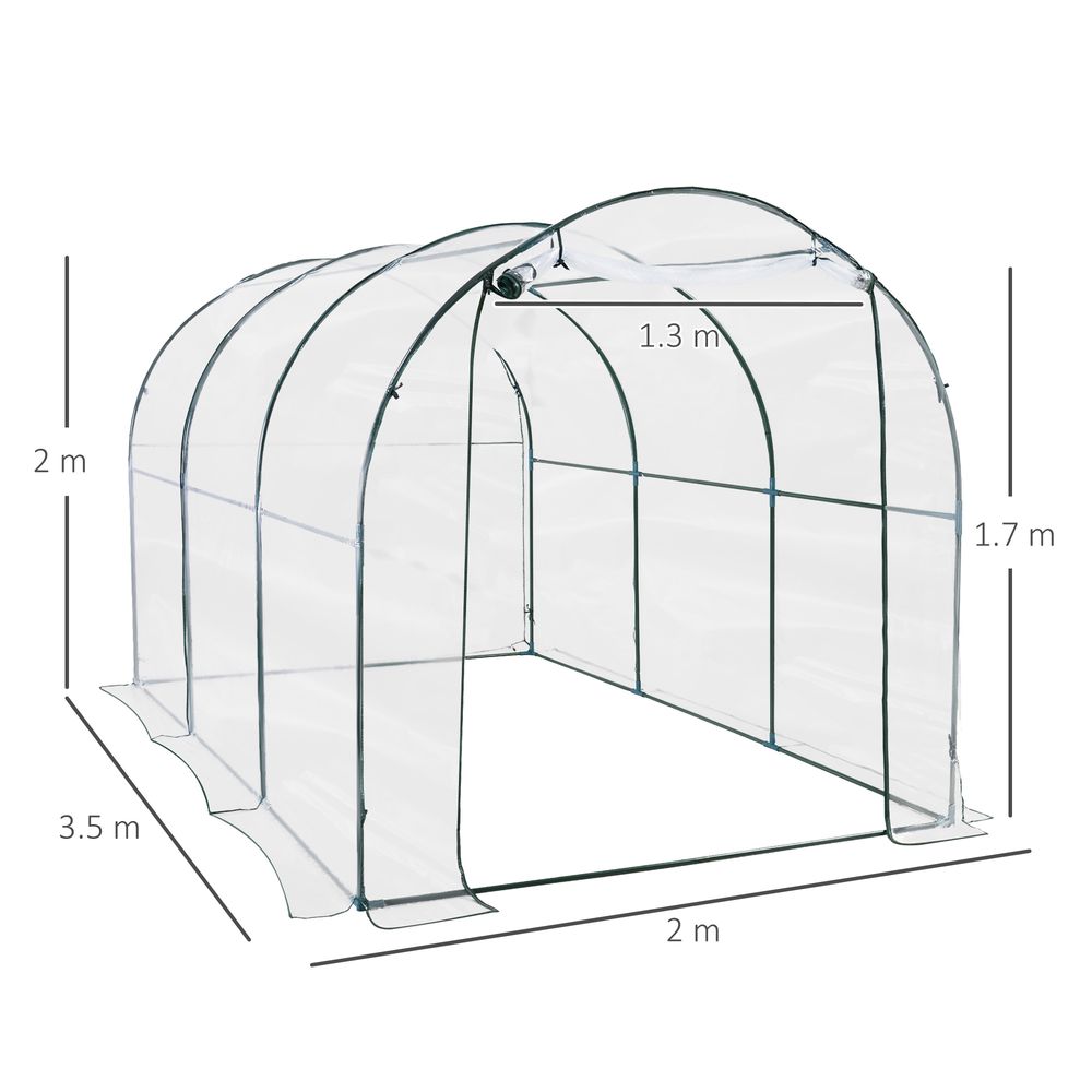 Walk-in Transparent Greenhouse, Steel Frame - Extend Growing Season, Durable PVC, Stable Structure - SGP Garden Ltd
