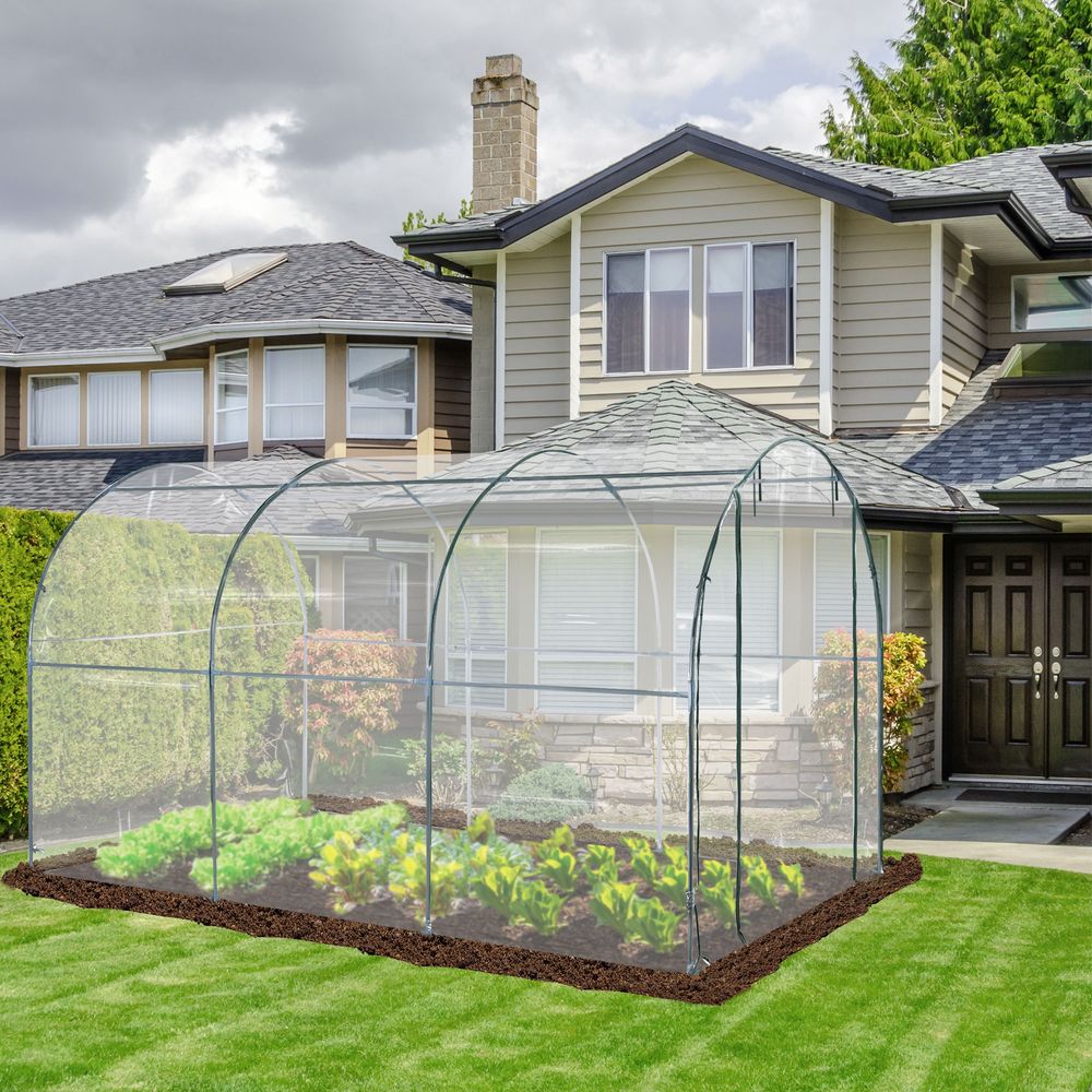Walk-in Transparent Greenhouse, Steel Frame - Extend Growing Season, Durable PVC, Stable Structure - SGP Garden Ltd