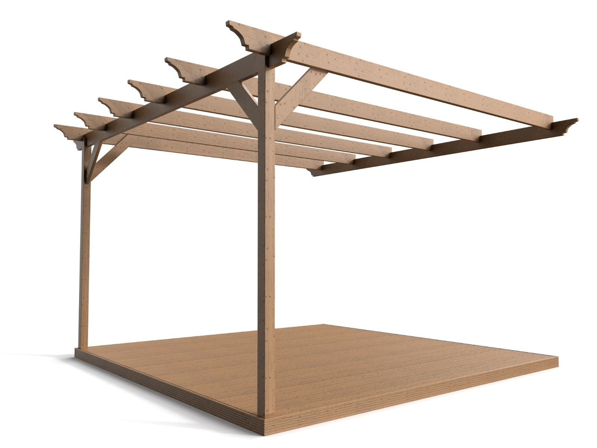 Wall Mounted Pergola and Decking Kit Disnasty Design - SGP Garden Ltd