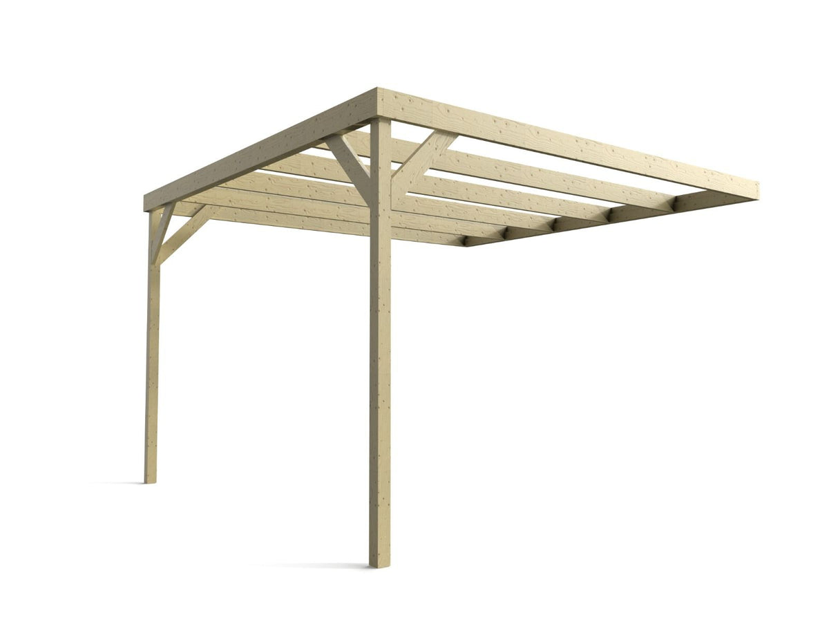 Wall-mounted Wooden Box Pergola Kit - SGP Garden Ltd