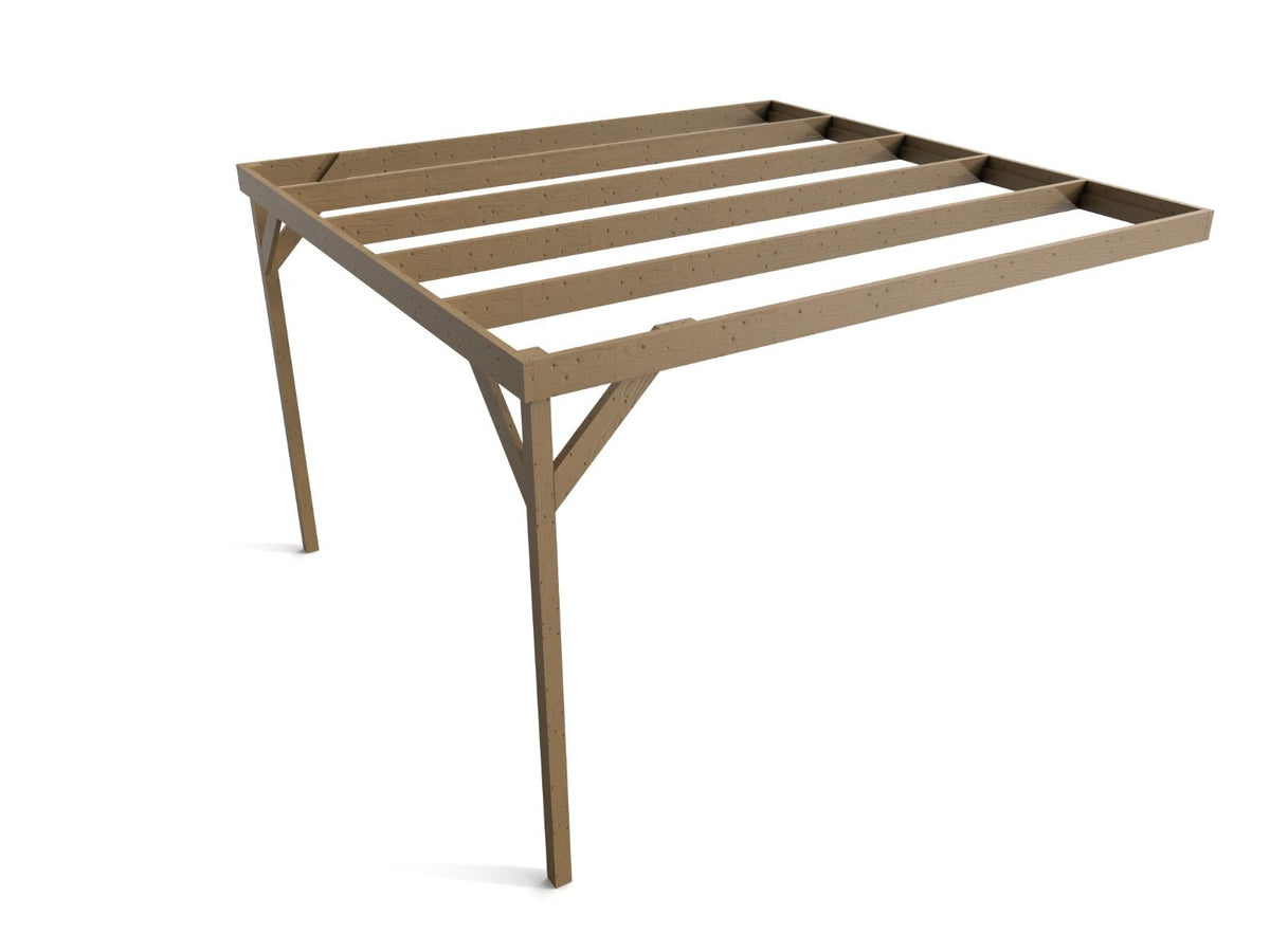 Wall-mounted Wooden Box Pergola Kit - SGP Garden Ltd