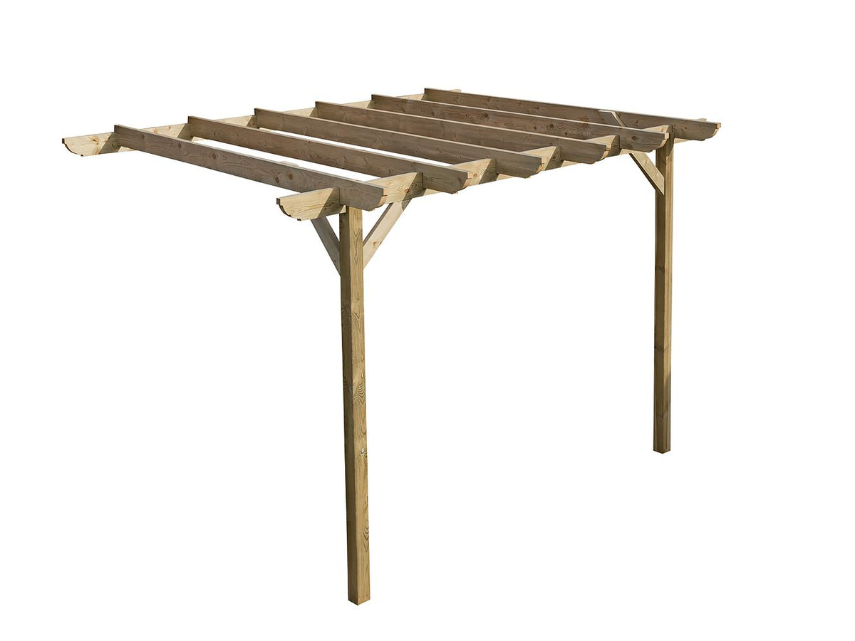 Wall Mounted Wooden Pergola Kit - Corbel Design - SGP Garden Ltd
