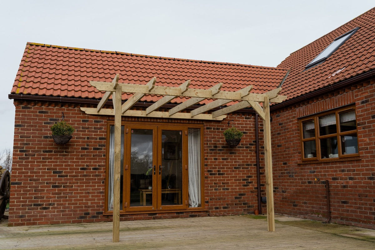 Wall Mounted Wooden Pergola Kit - Dinasty Design - SGP Garden Ltd