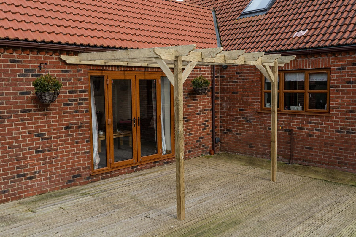 Wall Mounted Wooden Pergola Kit - Dinasty Design - SGP Garden Ltd