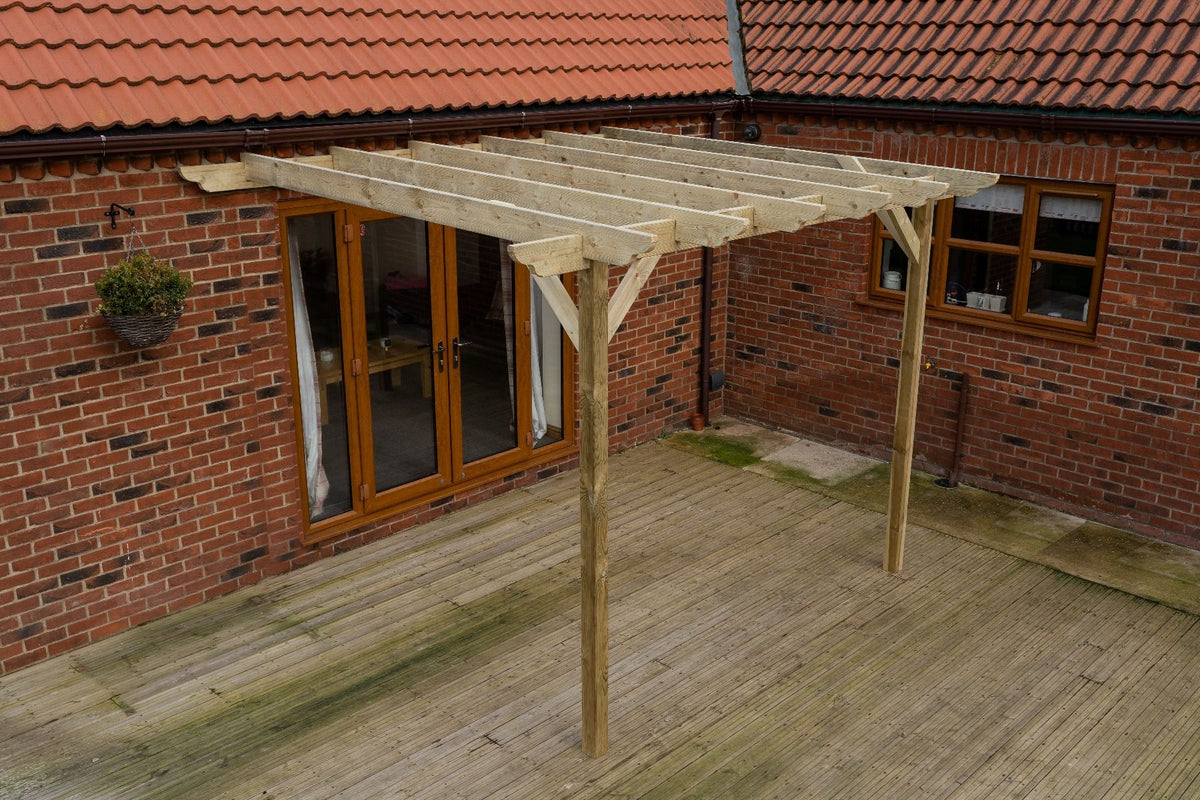Wall Mounted Wooden Pergola Kit - Dinasty Design - SGP Garden Ltd
