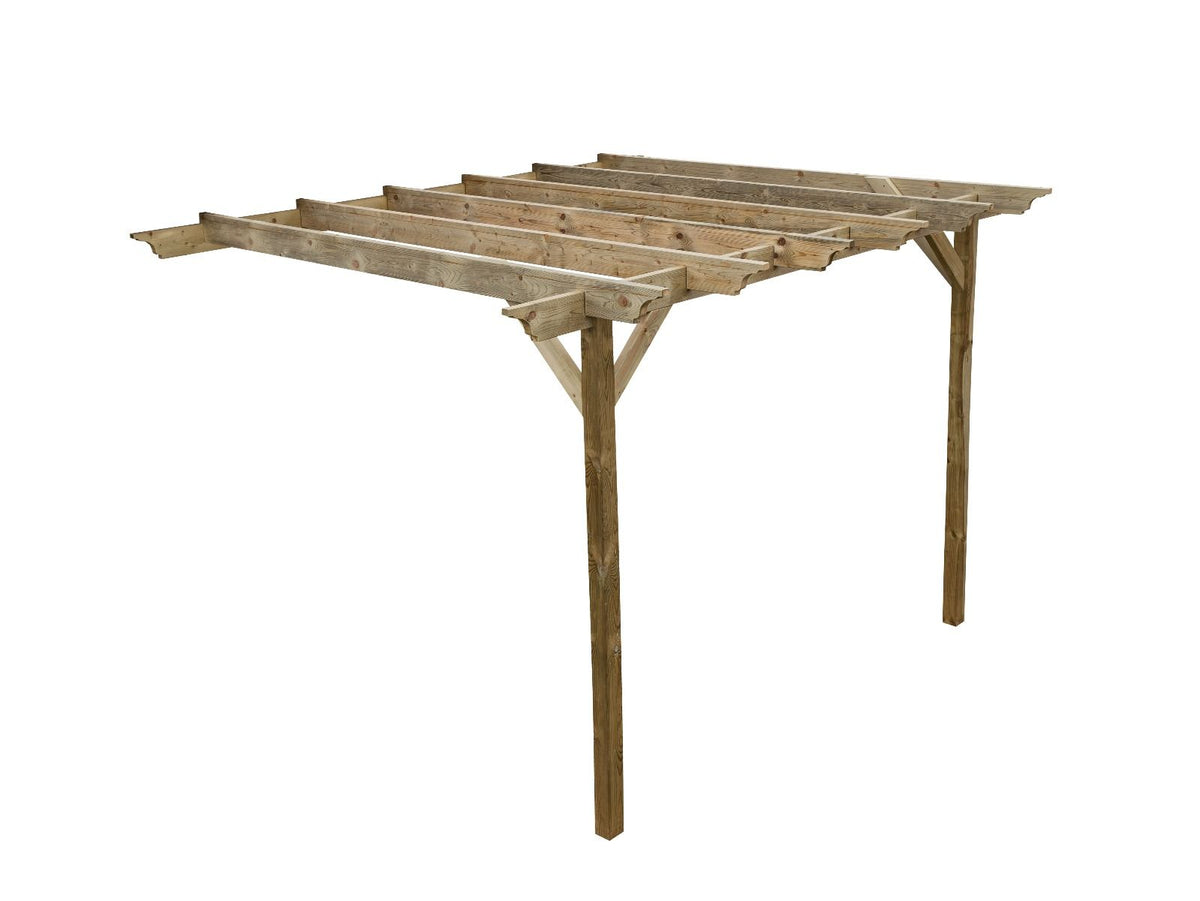 Wall Mounted Wooden Pergola Kit - Orchid Design - SGP Garden Ltd