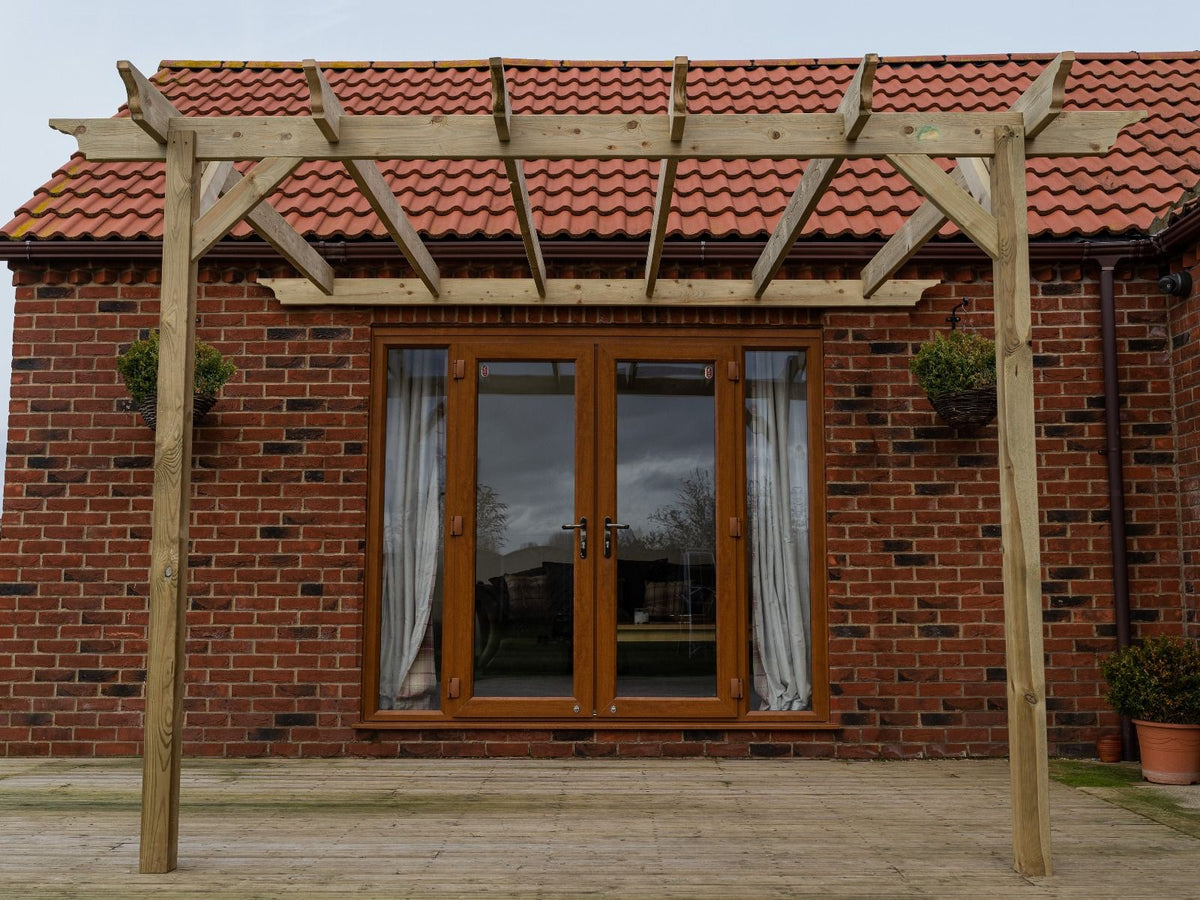 Wall Mounted Wooden Pergola Kit - Orchid Design - SGP Garden Ltd