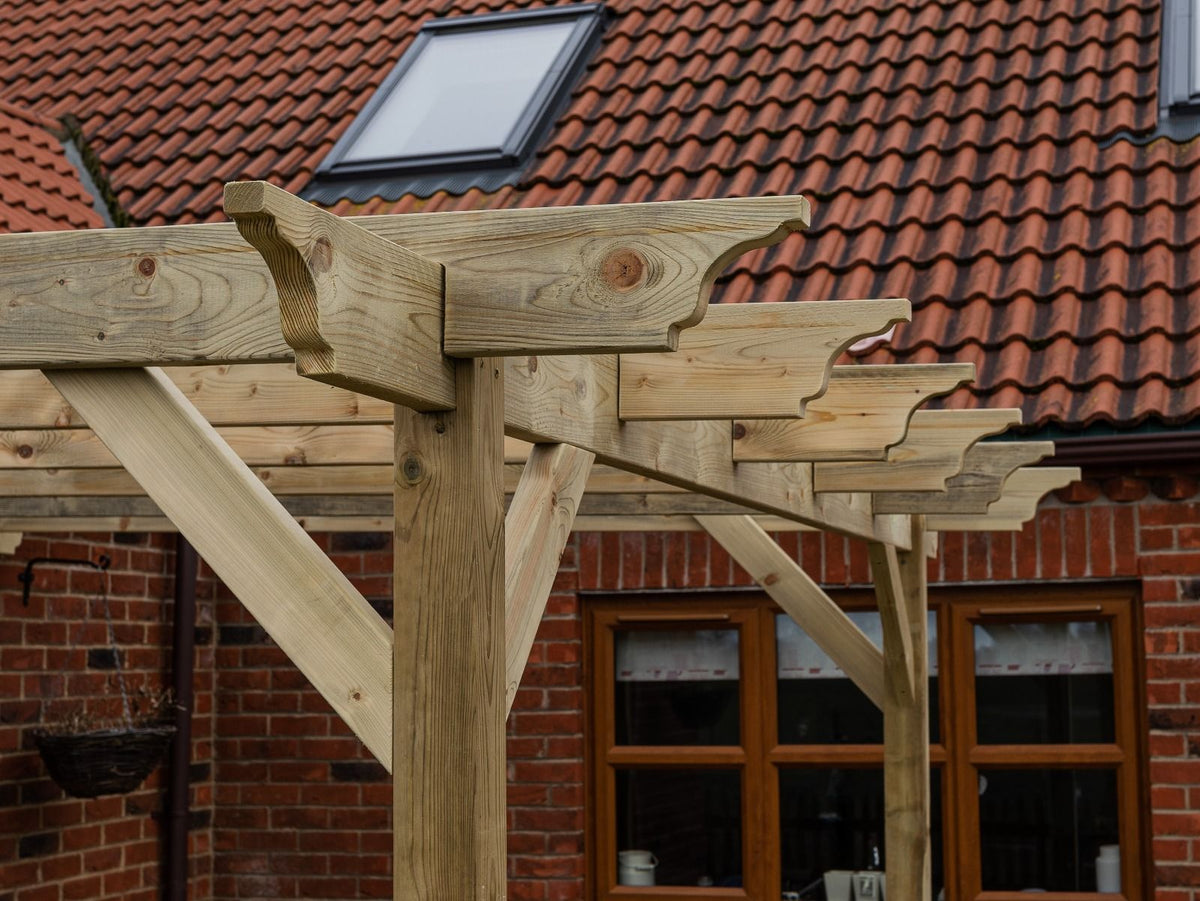 Wall Mounted Wooden Pergola Kit - Orchid Design - SGP Garden Ltd