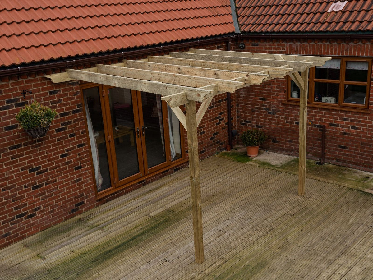 Wall Mounted Wooden Pergola Kit - Orchid Design - SGP Garden Ltd