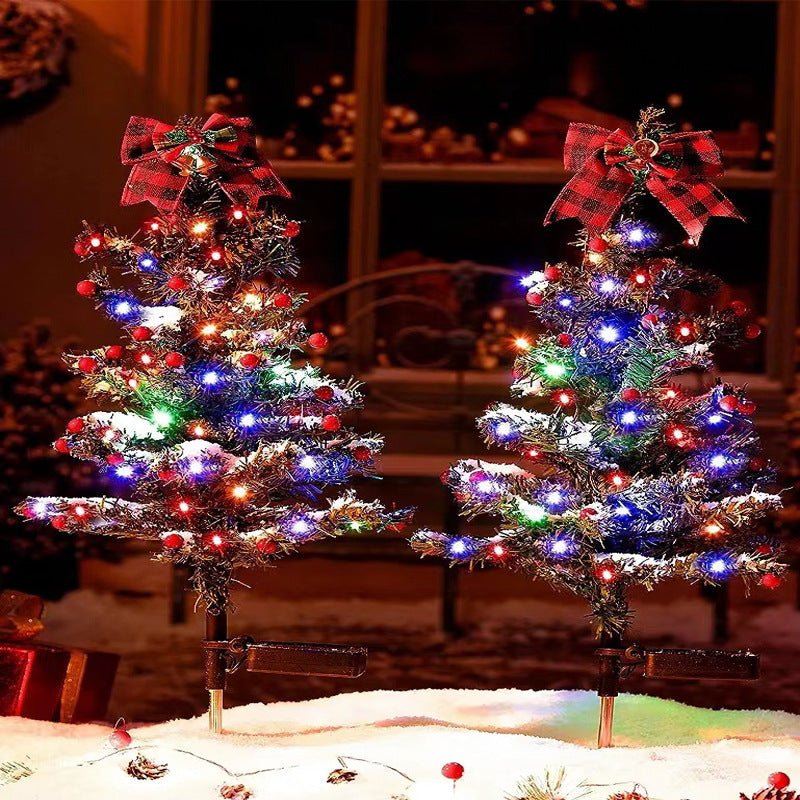 Waterproof Outdoor Christmas Decorations Solar Christmas Tree 2 Modes Yard Stake Christmas Pathway Light For Garden Yard Decor - SGP Garden Ltd