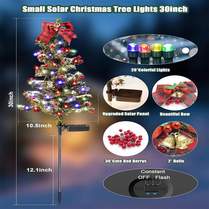 Waterproof Outdoor Christmas Decorations Solar Christmas Tree 2 Modes Yard Stake Christmas Pathway Light For Garden Yard Decor - SGP Garden Ltd