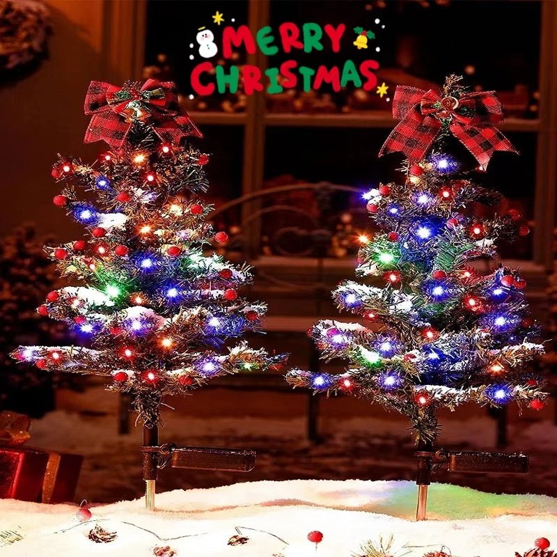 Waterproof Outdoor Christmas Decorations Solar Christmas Tree 2 Modes Yard Stake Christmas Pathway Light For Garden Yard Decor - SGP Garden Ltd