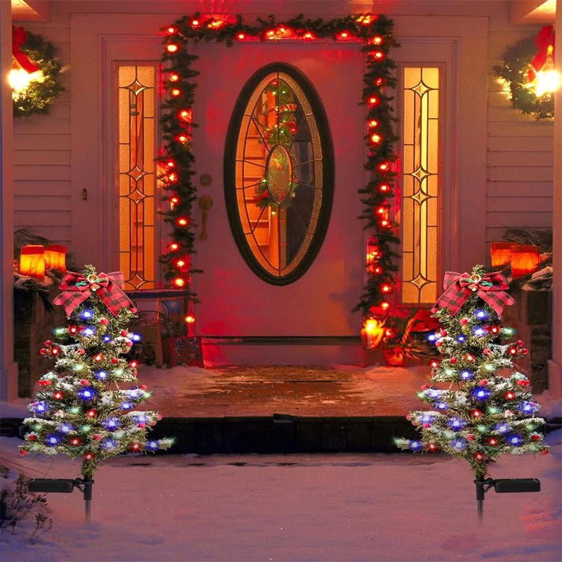 Waterproof Outdoor Christmas Decorations Solar Christmas Tree 2 Modes Yard Stake Christmas Pathway Light For Garden Yard Decor - SGP Garden Ltd