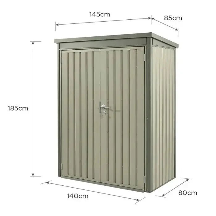 Weston storage shed W 1.45m x D 0.85m x H 1.85m Green - SGP Garden Ltd