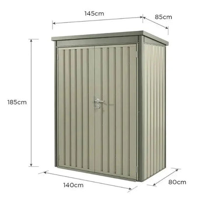 Weston storage shed W 1.45m x D 0.85m x H 1.85m Green - SGP Garden Ltd