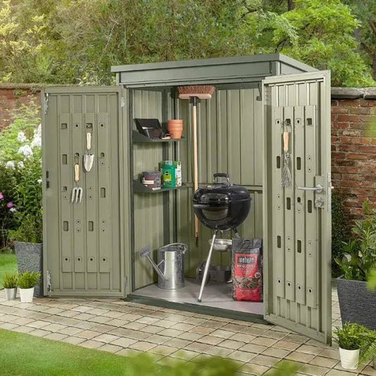 Weston storage shed W 1.45m x D 0.85m x H 1.85m Green - SGP Garden Ltd