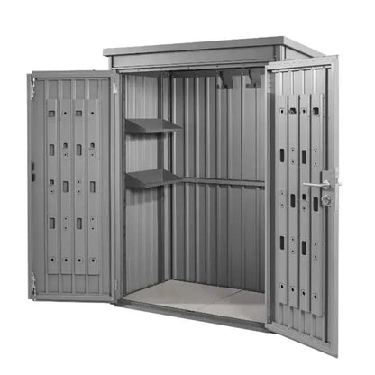 Weston storage shed W 1.45m x D 0.85m x H 1.85m Grey - SGP Garden Ltd