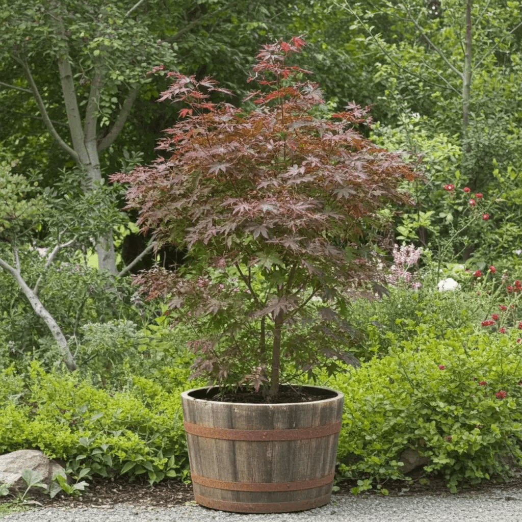 Whisky Barrel Flower Pot Planter With Drainage Hole Whiskey Half Barrels Garden Patio - SGP Garden Ltd