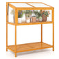 Wood Cold Frame Greenhouse with Slatted Storage Shelf - SGP Garden Ltd